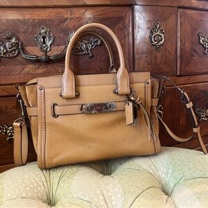 Coach Swagger Over the Shoulder Leather Bag